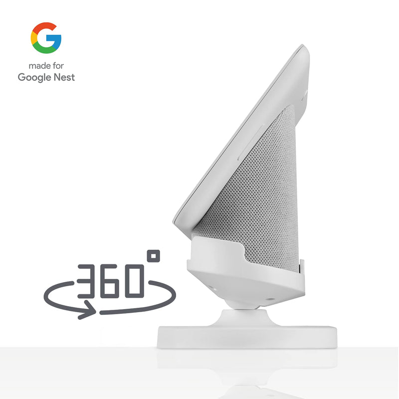  [AUSTRALIA] - Wasserstein Adjustable Stand for Google Nest Hub (2nd Gen) - Made for Google (Chalk) Chalk