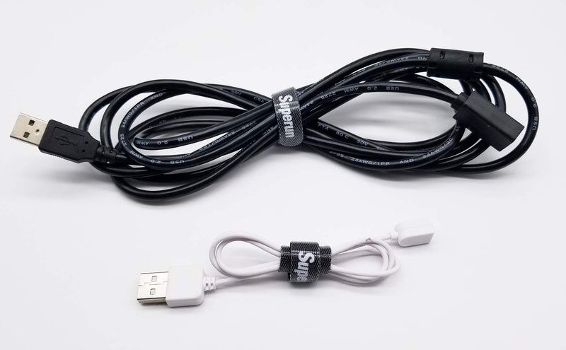  [AUSTRALIA] - Superun 50 Pcs Black 10 Inch Reusable Cord Organizer Cable Ties, Fastening Hook and Loop Wire Wrap Management
