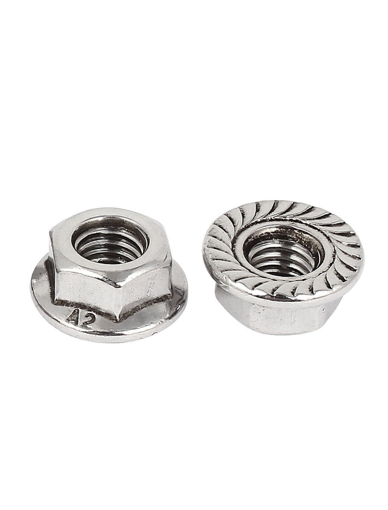  [AUSTRALIA] - M6 x 1mm Thread 304 Stainless Steel Serrated Flange Metric Hex Lock Nuts 26PCS M6（26pcs）