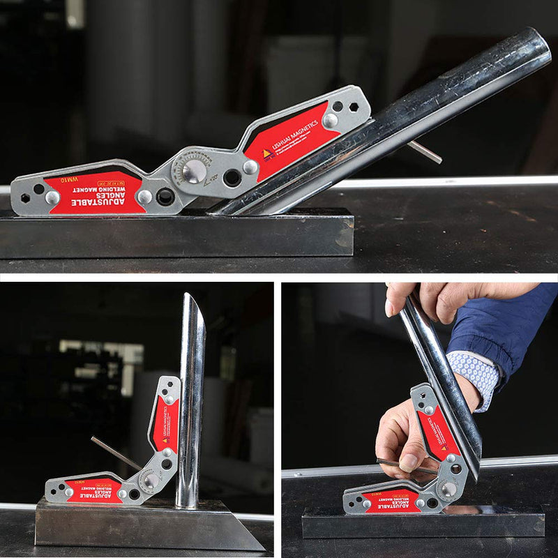  [AUSTRALIA] - LISHUAI New Adjustable Angle(20°~200°) Welding Magnet,Magnetic Welding Holder,Welder Tool Accessories (Medium) Medium