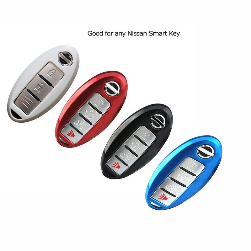  [AUSTRALIA] - iJDMTOY (1) Exact Fit Gloss Metallic Sky Blue Smart Key Fob Shell Compatible With Nissan Armada Rogue GT-R Murano Pathfinder Sentra Leaf Titan (4-Button only)