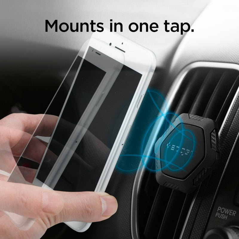  [AUSTRALIA] - Spigen Kuel QS11 Quad Car Phone Mount Magnetic Air Vent Phone Holder QNMP Compatible with Most Smartphones - Black