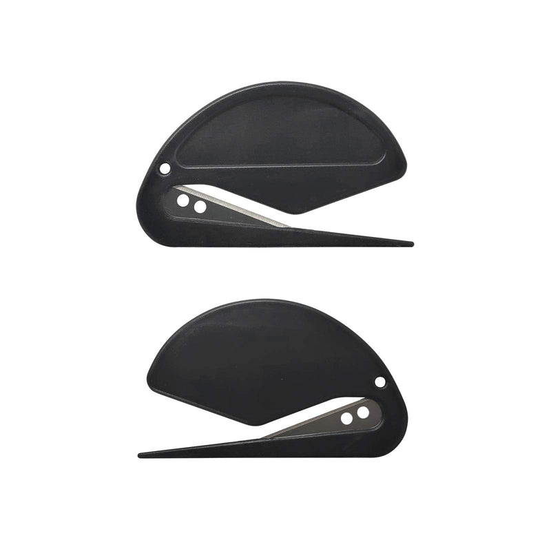  [AUSTRALIA] - 3 Pack Letter Openers Envelope Slitters, Plastic Mail Opener with Blade Paper Knife, Pure Black