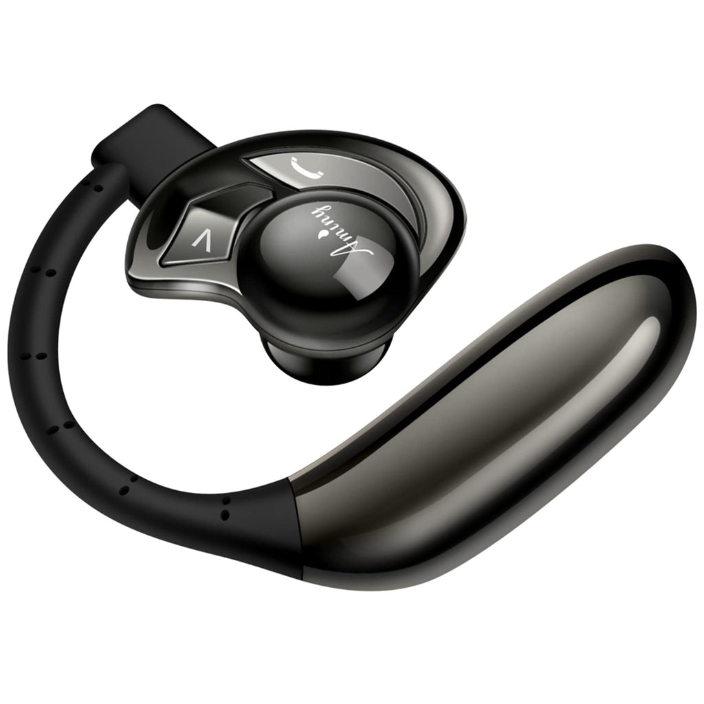  [AUSTRALIA] - AMINY Bluetooth Headset,Wireless Bluetooth Earpiece Compatible with iPhone/Android Cell Phones,Auriculares Bluetooth Earpiece 28 Hrs Talking Time V5.3 Wireless Headset,Button Depress Version