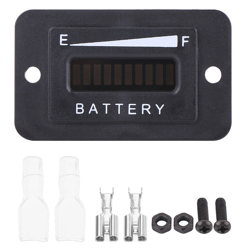 Qiilu Battery Fuel Gauge Indicator for Battery Powered Equipment Golf Cart(12/24V) 12/24V - LeoForward Australia