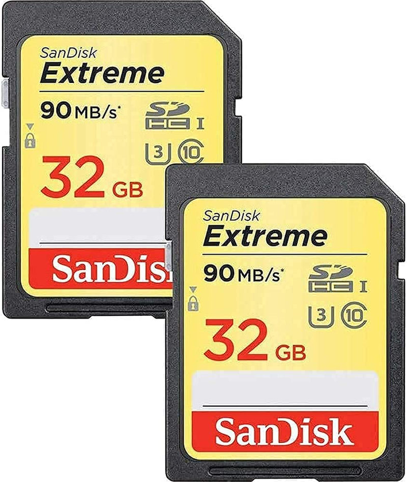 Sandisk Extreme - Flash Memory Card - 32 GB - SDHC UHS-I - Black, Red, White, Yellow - LeoForward Australia