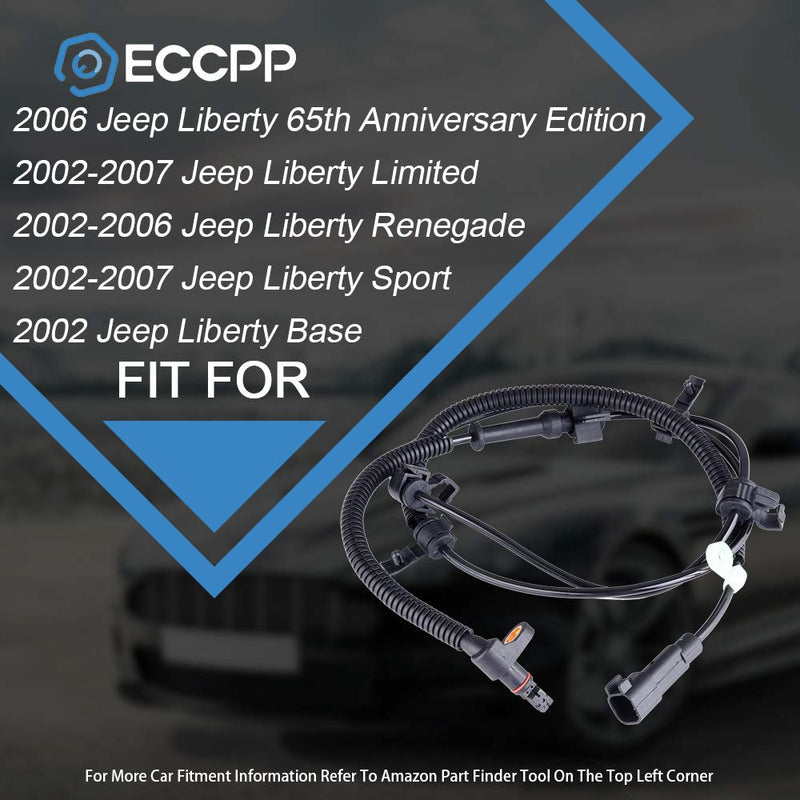 ECCPP Front Right ABS Wheel Speed Sensor Compatible with 2002 2003 2004 2005 2006 2007 Jeep Liberty ALS1500 Set of 1 - LeoForward Australia