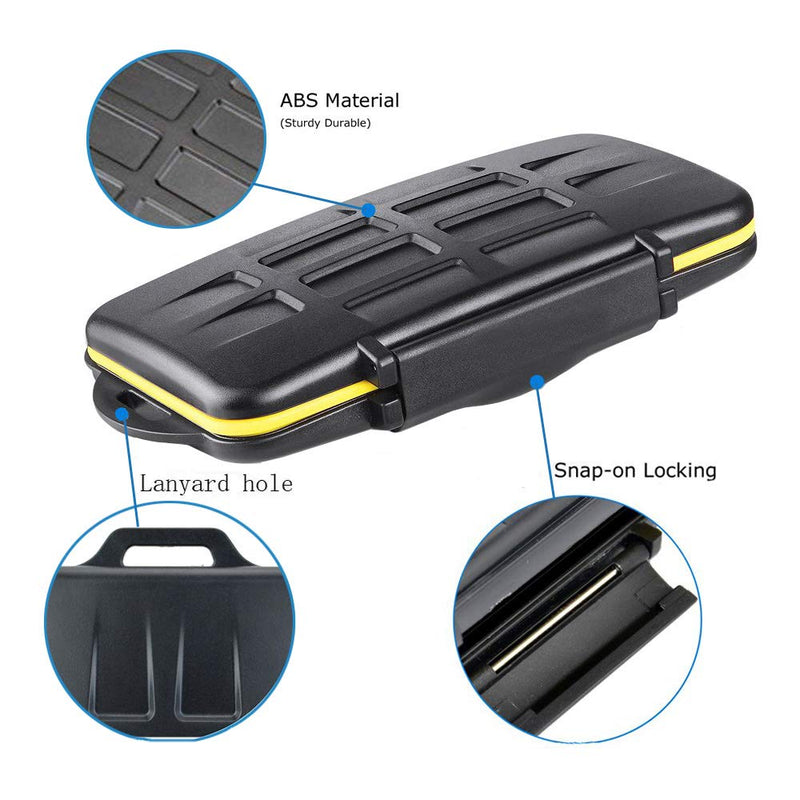 Memory Card Case Holder 24 Slots Water-Resistant Anti-Shock for 12 SD SDHC SDXC Cards and 12 TF Micro SD Cards. - LeoForward Australia