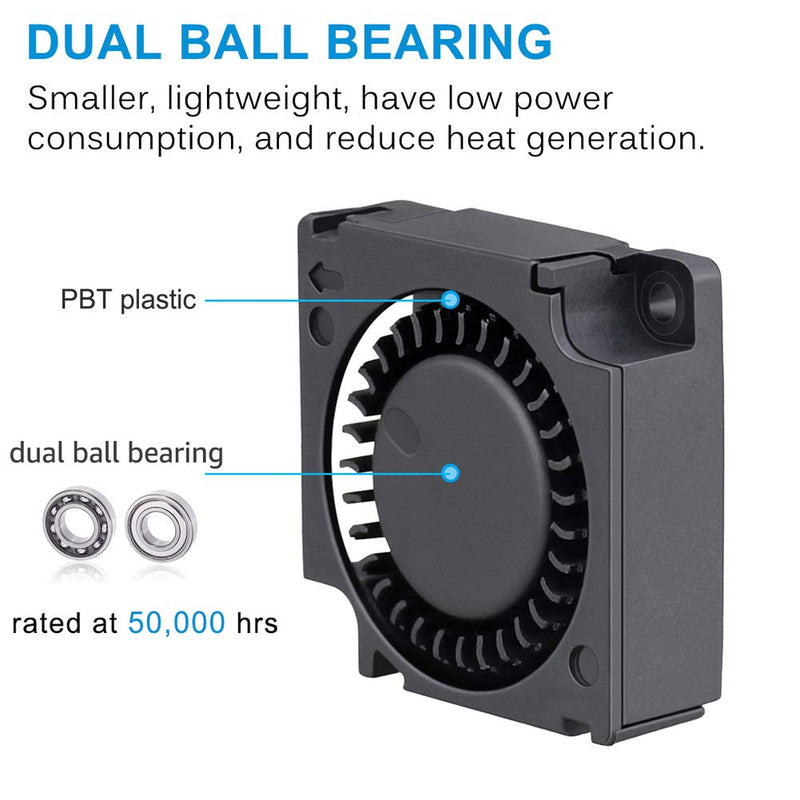  [AUSTRALIA] - Gdstime 30mm x 30mm x 10mm 12V Mini Brushless Cooling Blower Fan Dual Ball Bearing