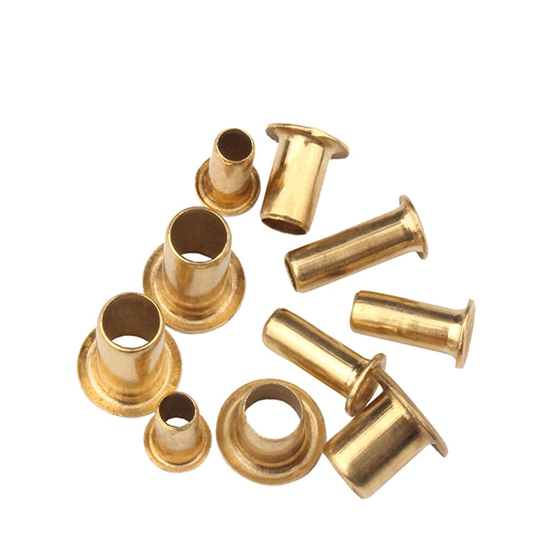  [AUSTRALIA] - MroMax 200PCS Hollow Rivet 0.16" x 0.08"(Length x Outer Diameter) Through Hole Copper Hollow Rivets Grommets Double-Sided Circuit Board PCB