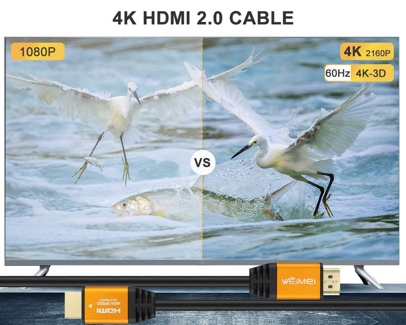  [AUSTRALIA] - WEIMEI 30 Feet 4K HDMI Cable 2.0 HDMI Cord 30ft Support 4K@60Hz UHD 2160P Ethernet 3D ARC with Gold-Plated Connector and Bare Copper Conductor (from 6ft to 100 ft for Choices)