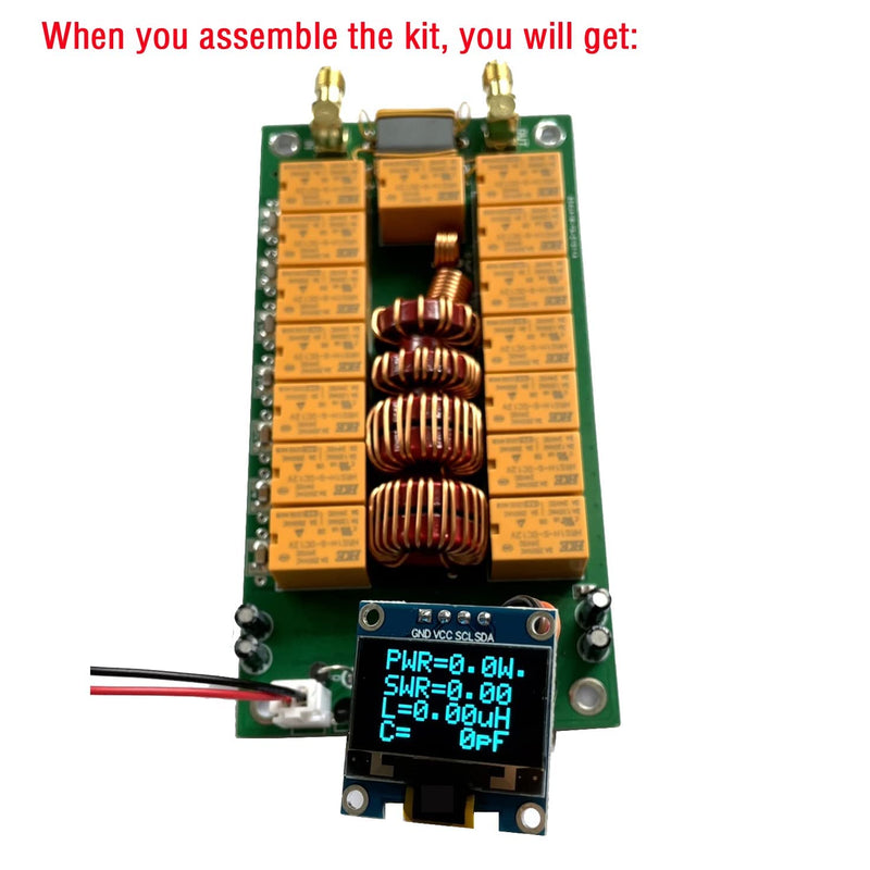  [AUSTRALIA] - Malahit ATU-100 Antenna Tuner DIY Kits 1.8-50MHz atu100 Automatic Antenna Tuner by N7DDC 7x7 0.96 Inch OLED SMT and chip soldered 3.2 Version Firmware Programmed Unassembled