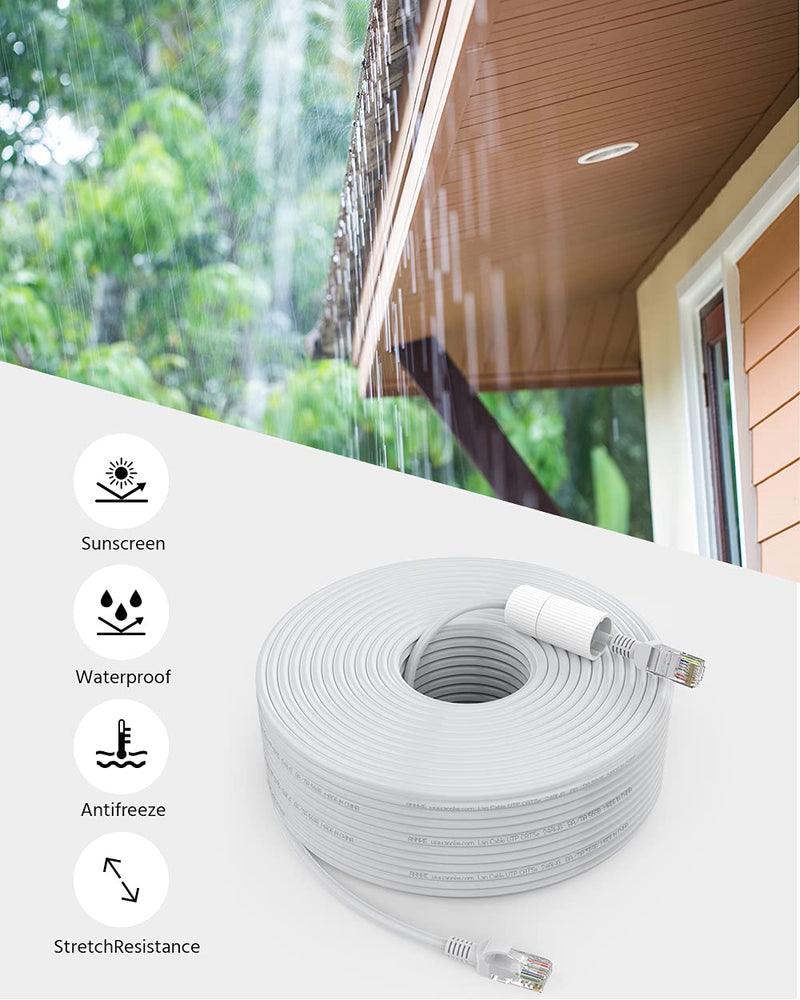  [AUSTRALIA] - ANNKE 100 FT Cat5e Internet High-Speed Network Cable, High-Speed PoE Ethernet Cable IP Camera and NVR System, Modem, PC, Consoles, etc, Compatible for Indoor/Outdoor Use