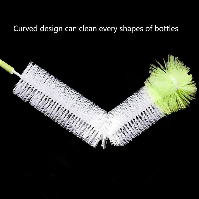 LiKee Long Bottle Cleaning Brush 18" Extra Long x 2.17" Extra Wide Cleaner for Washing Decanter, Thermos, Water Bottle Brush Washer Green - LeoForward Australia