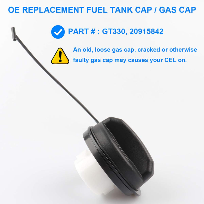  [AUSTRALIA] - Gas Cap, Fuel Tank Cap Replaces GT330, 20915842 for Chevy Avalanche Silverado Suburban Tahoe Traverse, GMC Acadia Sierra Yukon, Buick Enclave, Cadillac Escalade, Saturn Outlook, Years 2004-2011