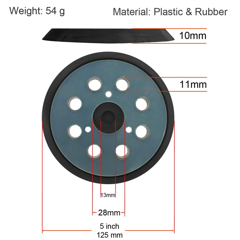  [AUSTRALIA] - 5 Inch Dia 8 Hole Sander Hook and Loop Replacement Sanding Pad For Makita BO5010, BO5030/K, BO5031K, BO5041K, XOB01Z Sander