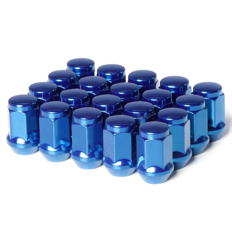 Circuit Performance 12x1.5 Blue Closed End Bulge Acorn Lug Nuts Cone Seat Forged Steel (20 Pieces) 20 Lug Nuts - LeoForward Australia