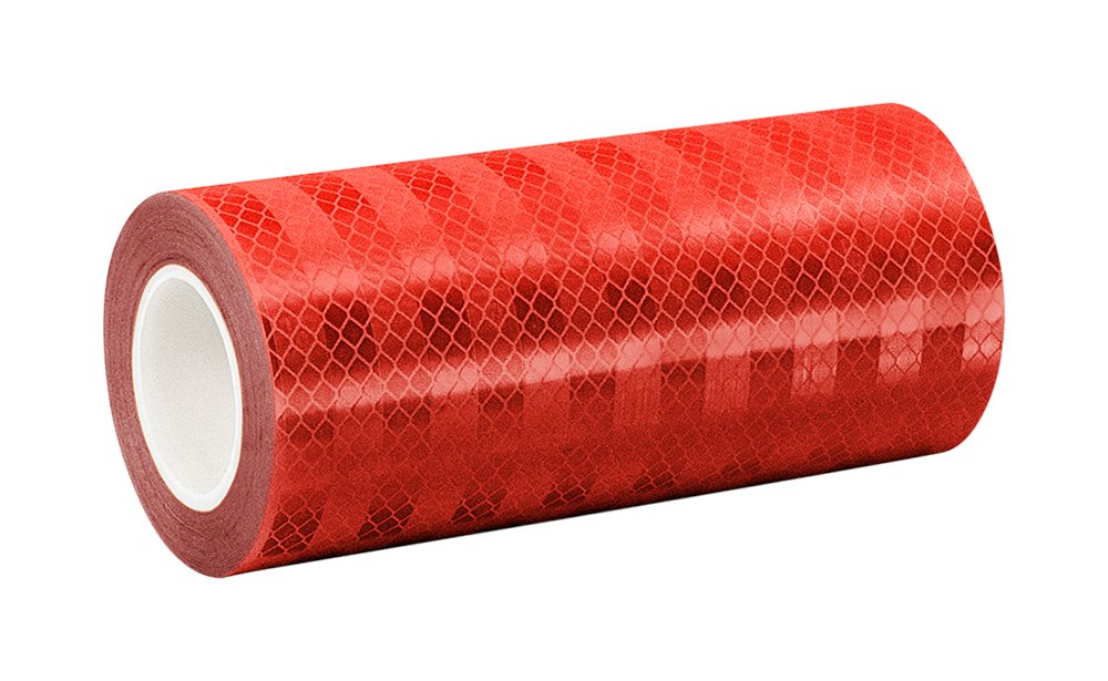  [AUSTRALIA] - 3M 3432 Red Micro Prismatic Sheeting Reflective Tape – 6 in. X 15 ft. Non Metalized Adhesive Tape Roll. Safety Tape