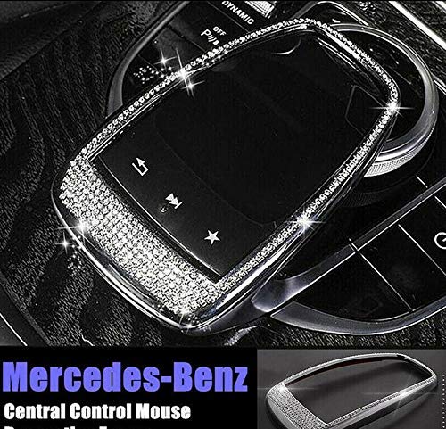 H World Shopping Bling Crystal Shiny Diamond Car Interior Multimedia Center Control Panel Cover for Mercedes Benz E C-Class GLC W205 W213 - LeoForward Australia