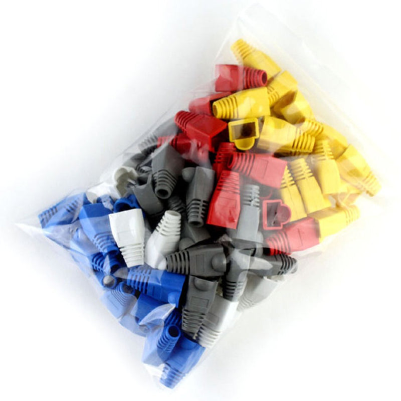  [AUSTRALIA] - uxcell 100 Pcs Soft Plastic Ethernet RJ45 Cable Connector Boots Cover