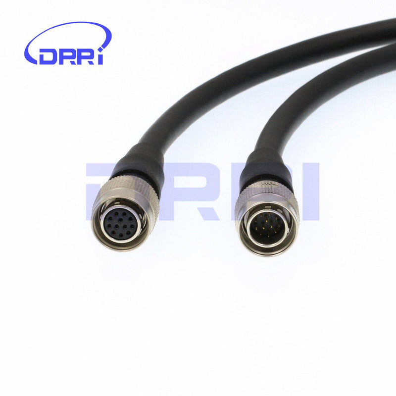  [AUSTRALIA] - DRRI High Flex 12Pin Hirose Male to Female Cable for Network Sony CCD Hitachi Camera (2M) 2M