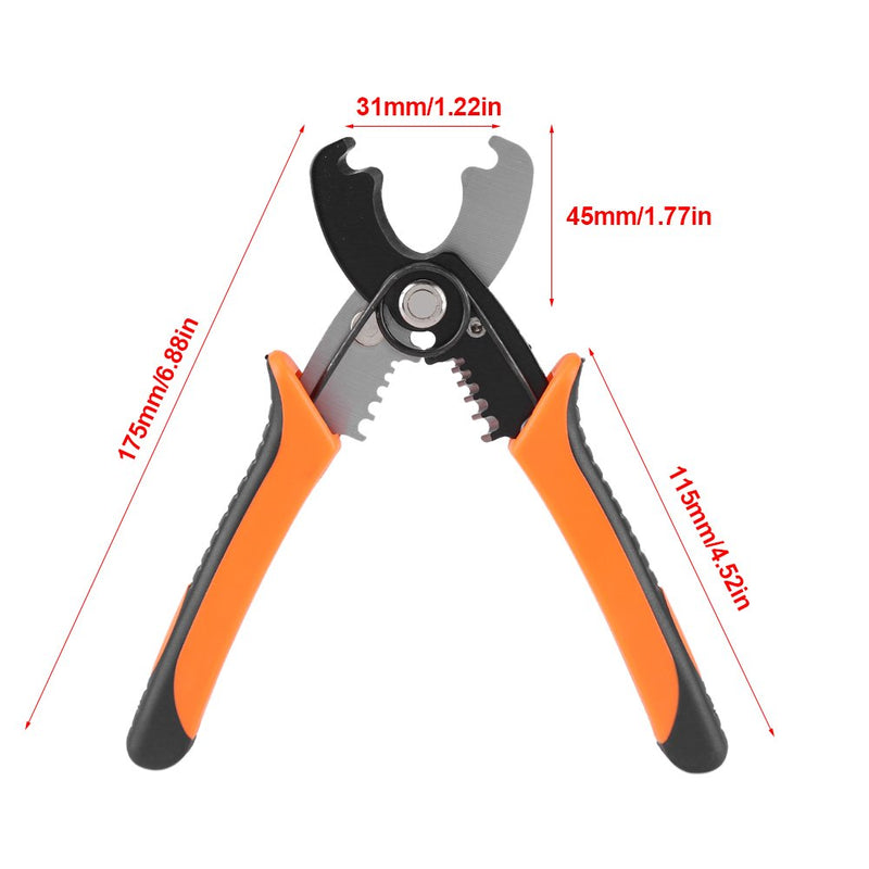  [AUSTRALIA] - Fdit 175mm Wire Stripper Cutter Heavy-Duty Wire Stripper Stripping Tool Electrical Cable Cutter Pliers Ergonomic Handle for Stranded Wire