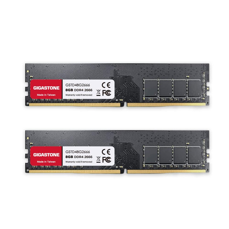  [AUSTRALIA] - 【DDR4 RAM】 Gigastone RAM 16GB (2x8GB) DDR4 16GB DDR4-2666MHz PC4-21300 CL19 1.2V UDIMM 288 Pin Unbuffered Non ECC for PC Computer Desktop Memory Module Ram Upgrade Kit (Desktop ONLY)