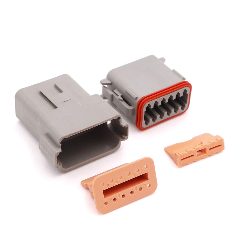 DT Series Connector 12 Pin（16 AWG-22 AWG）Sealed Male and Female Auto Waterproof Electrical Wire Connector Plug - LeoForward Australia
