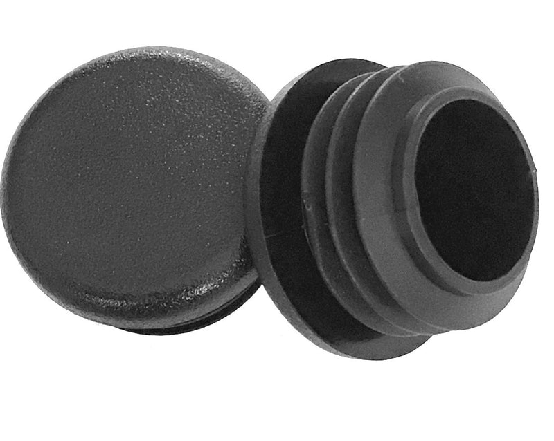 (Pack of 8) Cap Plugs 1" (1 Inch) Round OD (10-14 Gauge) Fits 0.740"-0.830" ID) Black LDPE Plastic Fencing Tubing Plug - Steel Furniture Pipe Tube Insert | - End Caps for Fitness Eqpt. - LeoForward Australia