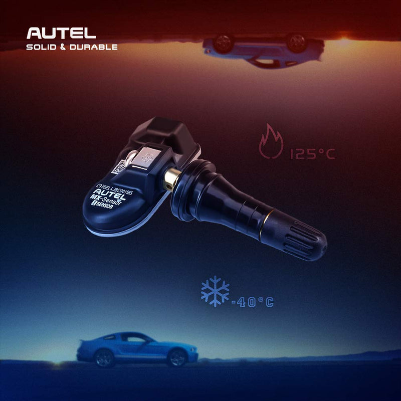  [AUSTRALIA] - Autel TPMS Sensor (Screw-in 315MHz + 433MHz) OE-Level 100% Clone-able Programmable Sensor Fits 98% Mainstream Vehicles with Rubber Valves for Tire Pressure Monitoring System