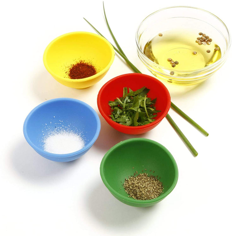  [AUSTRALIA] - GBSTORE 4 Pcs Silicone Mixing Bowl Prep and Serve Bowls for Mixing Facial Mask or Holding Ingredient
