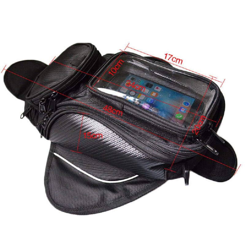  [AUSTRALIA] - Motorcycle Gas Oil Fuel Tank Saddle Bag Magnetic Tank Bag Waterproof Shoulder Bag for Honda Suzuki Kawasaki