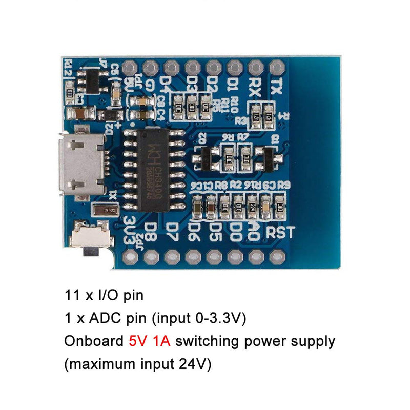  [AUSTRALIA] - MakerFocus 2pcs D1 Mini NodeMcu 4M Bytes Lua WiFi Development Board Base on ESP8266 ESP-12F N Compatible NodeMcu Ar duino Blue-2