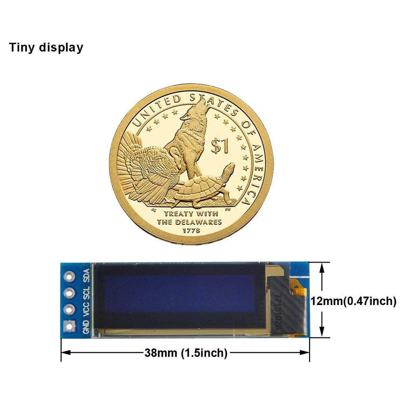 MakerFocus 6pcs I2C OLED Display Module 0.91 Inch I2C SSD1306 OLED Display Module Blue I2C OLED Screen Driver DC 3.3V~5V for Ar duino Blue 6pcs - LeoForward Australia