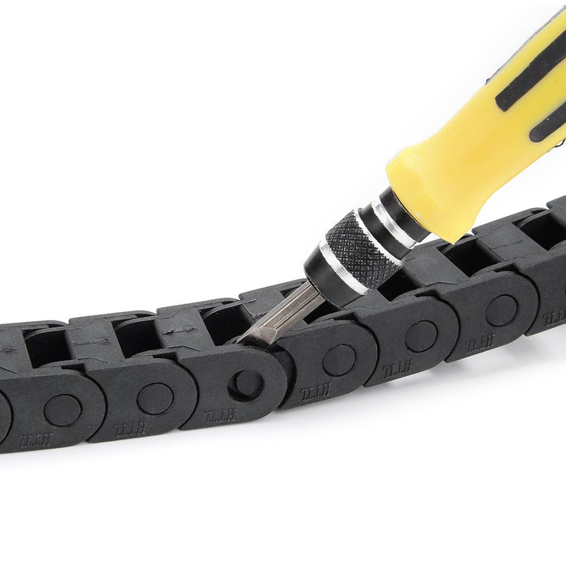  [AUSTRALIA] - uxcell R18 10mm x 10mm Black Plastic Cable Wire Carrier Drag Chain 1M Length for CNC