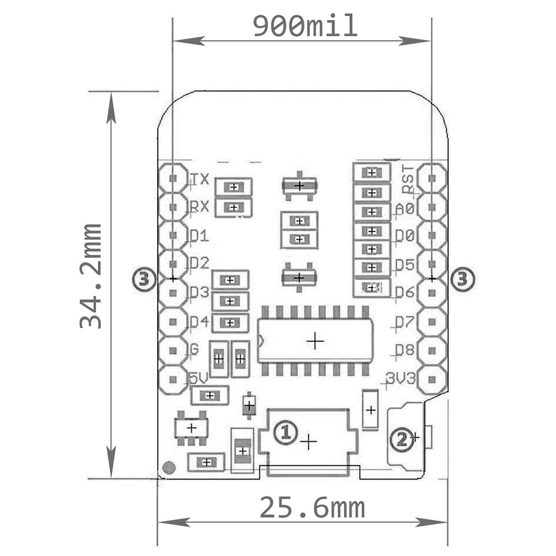  [AUSTRALIA] - ACEIRMC ESP8266 ESP-12 ESP-12F NodeMcu Mini D1 Module WeMos Lua 4M Bytes WLAN WiFi Internet Development Board Base on ESP8266 ESP-12F for Arduino,Compatible with WeMos D1 Mini （10pcs） 10pcs