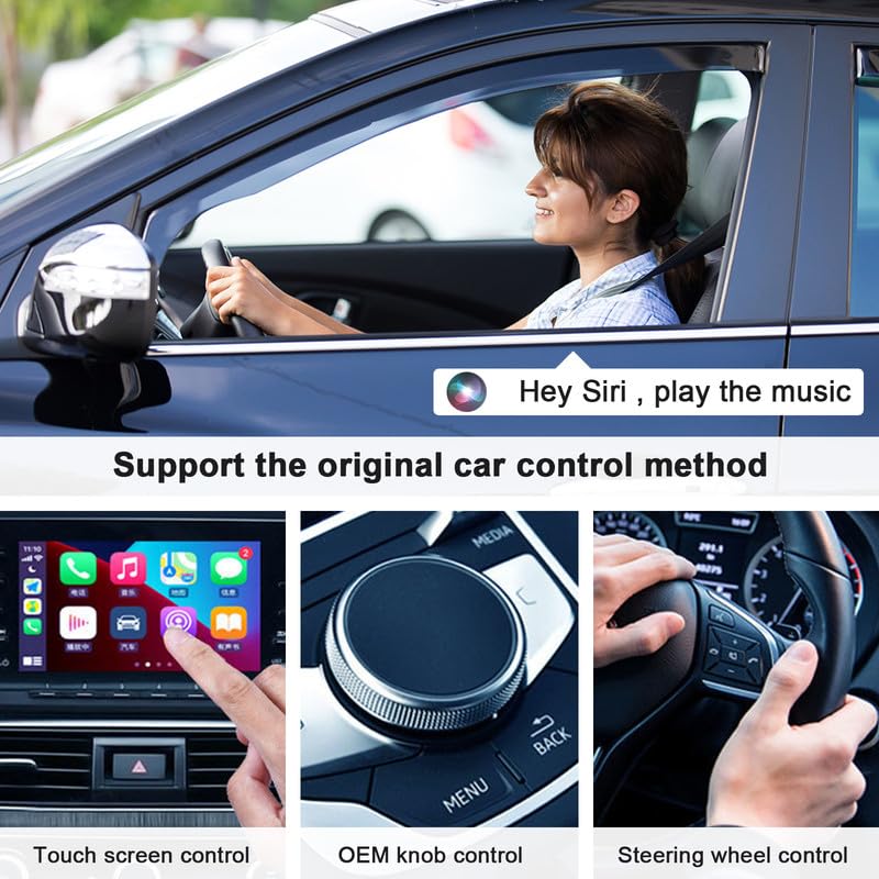  [AUSTRALIA] - Wireless Apple CarPlay Adapter, 2023 Upgrade Apple CarPlay Wireless Adapter for OEM Wired CarPlay Cars, Fastest and Most Stylish Dongle, Convert OEM Wired to Wireless CarPlay, Plug & Play, PNBLAECE