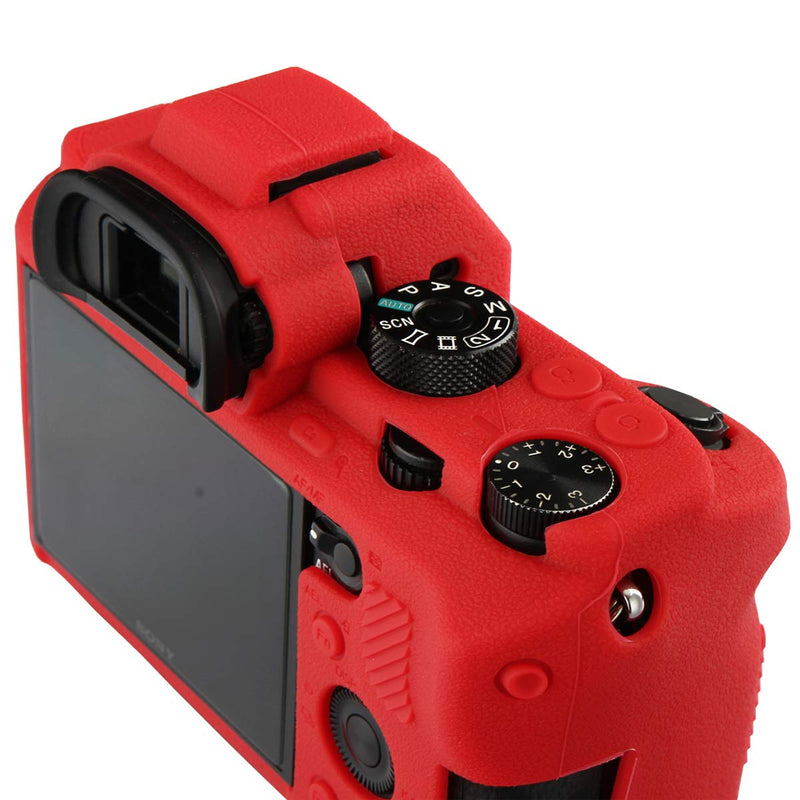  [AUSTRALIA] - Easy Hood Camera Case for Sony Alpha A7II A7RII A7SII A7 II A7R II A7S II A7R2 ILCE-7RM2 ILCE-7M2 Soft Silicone Rubber Camera Protective Body Case Skin Camera Protector Cover (Red) Red