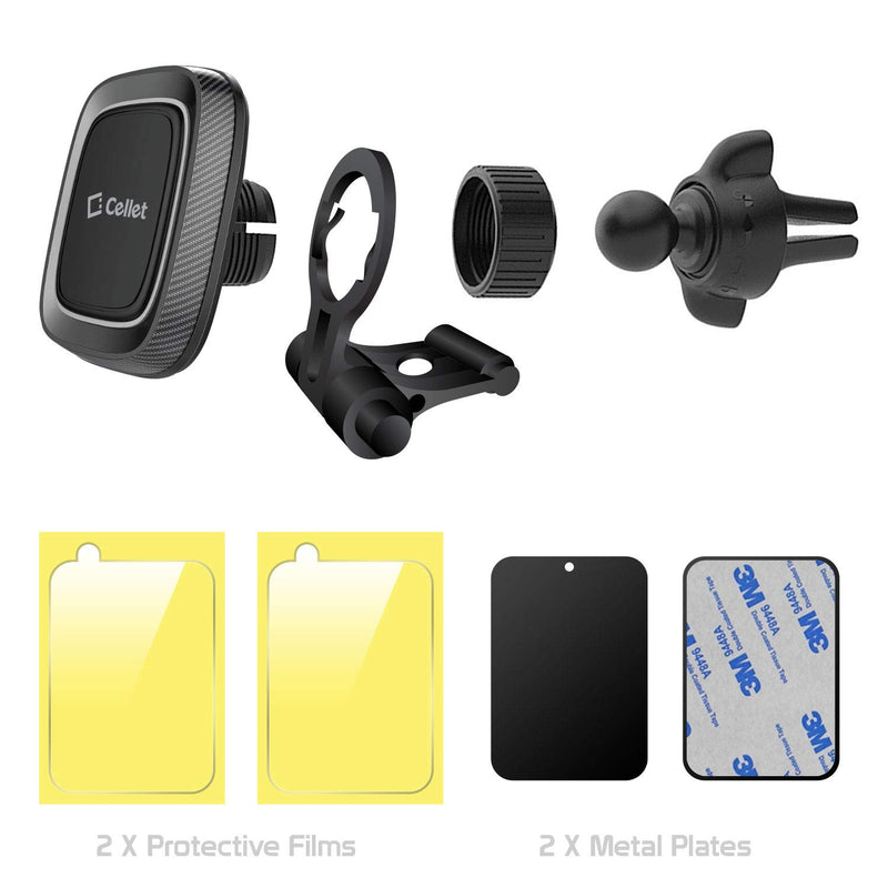  [AUSTRALIA] - Cellet Super Strong Magnetic Air Vent Mount, Holder, Compatible for Samsung Note 10 10+ 10+ 5G 9 8 5 Galaxy S10 5G S10 S10e S10+ J2 Pure Dash A6 A50 A20 A10e S9 S9 Plus S8 S8+ S8 Active J7