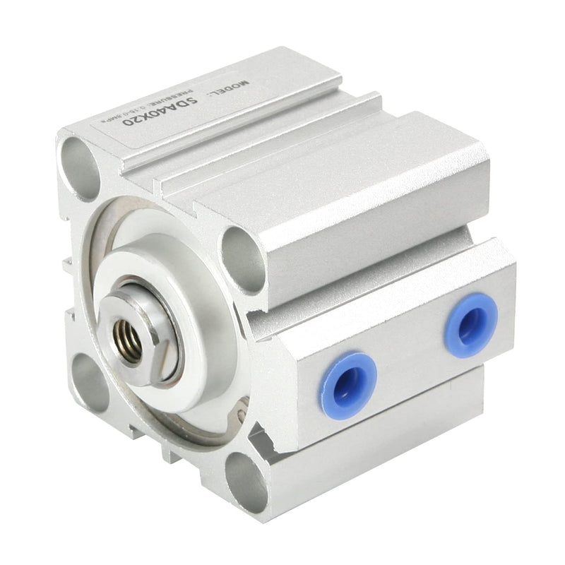  [AUSTRALIA] - Othmro SDA40 x 20 Sealing Thin Air Cylinder Pneumatic Air Cylinders, 40mm/1.57inch Bore 20mm/0.79inch Stroke Aluminium Alloy Pneumatic Components for Pneumatic and Hydraulic Systems 1pcs SDA40x20