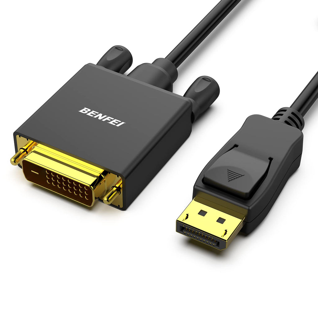  [AUSTRALIA] - BENFEI DisplayPort to DVI Cable 1.8M 1080P@60HZ, Unidirectional DisplayPort DP Computer to DVI-D 24+1 Monitor Male to Male Gold Plated for Lenovo Dell HP and other brands 1.8 M 1 piece