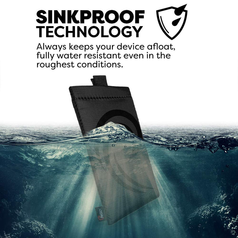  [AUSTRALIA] - PHOOZY Apollo II Thermal Phone Case with Antimicrobial Lining and Keyring - AS SEEN ON Shark Tank - Insulated Cold Weather Case Prevents Freezing, Extends Battery Life, Drop Proof (Blackout - Medium)