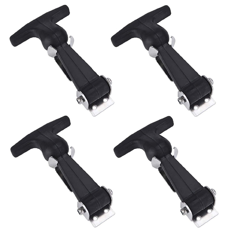  [AUSTRALIA] - Creatyi 4 Packs Rubber Flexible Hasp T-Handle Draw Latches (Style 1.) Style 1..