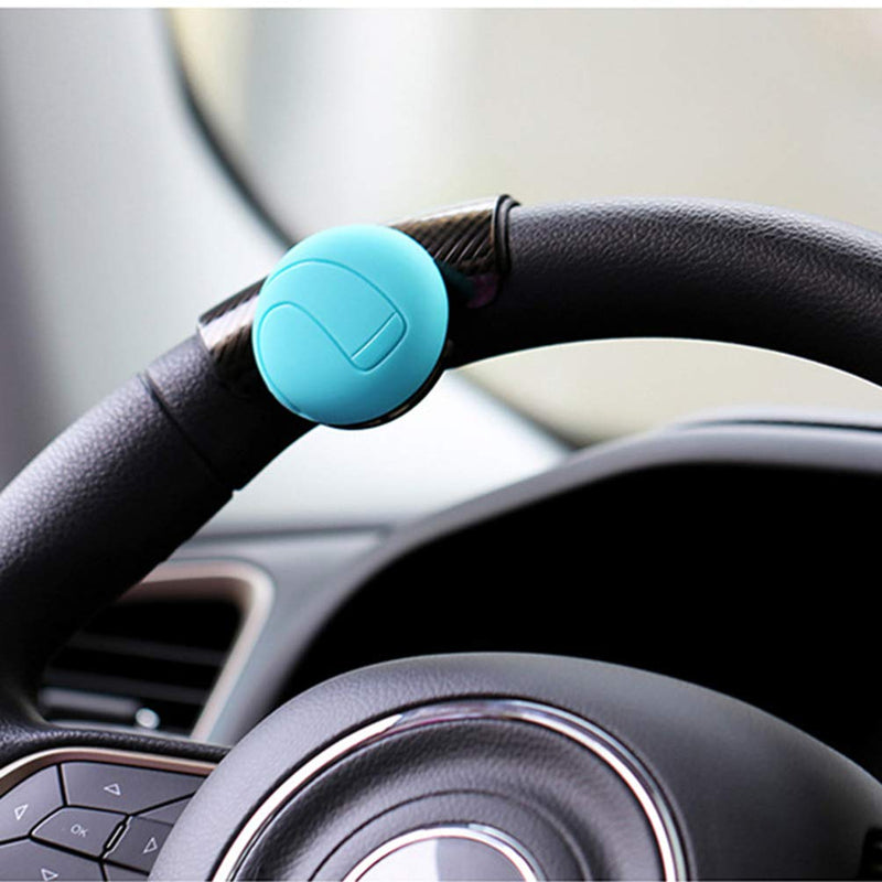  [AUSTRALIA] - Vosarea Silicone Steering Wheel Assistive Ball Power Booster Ball Spinner Steering Wheel Knob for Car Vehicle (Blue)