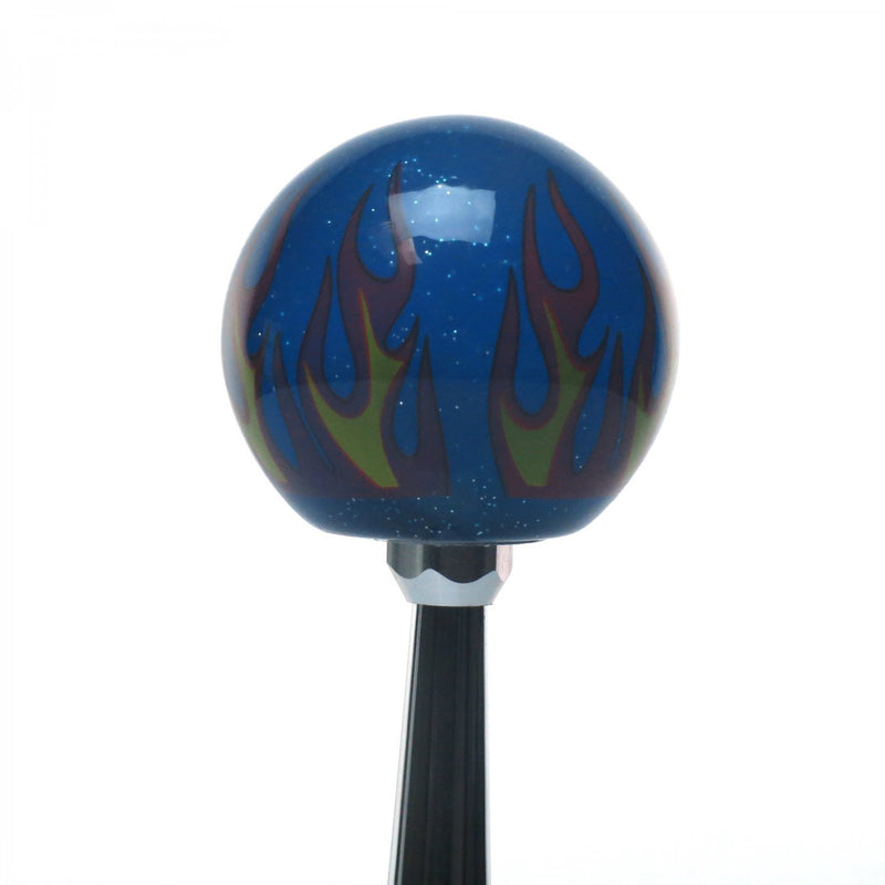  [AUSTRALIA] - American Shifter 298342 Shift Knob (Red 6 Speed Shift Pattern - Dots 41n Blue Flame Metal Flake with M16 x 1.5 Insert)