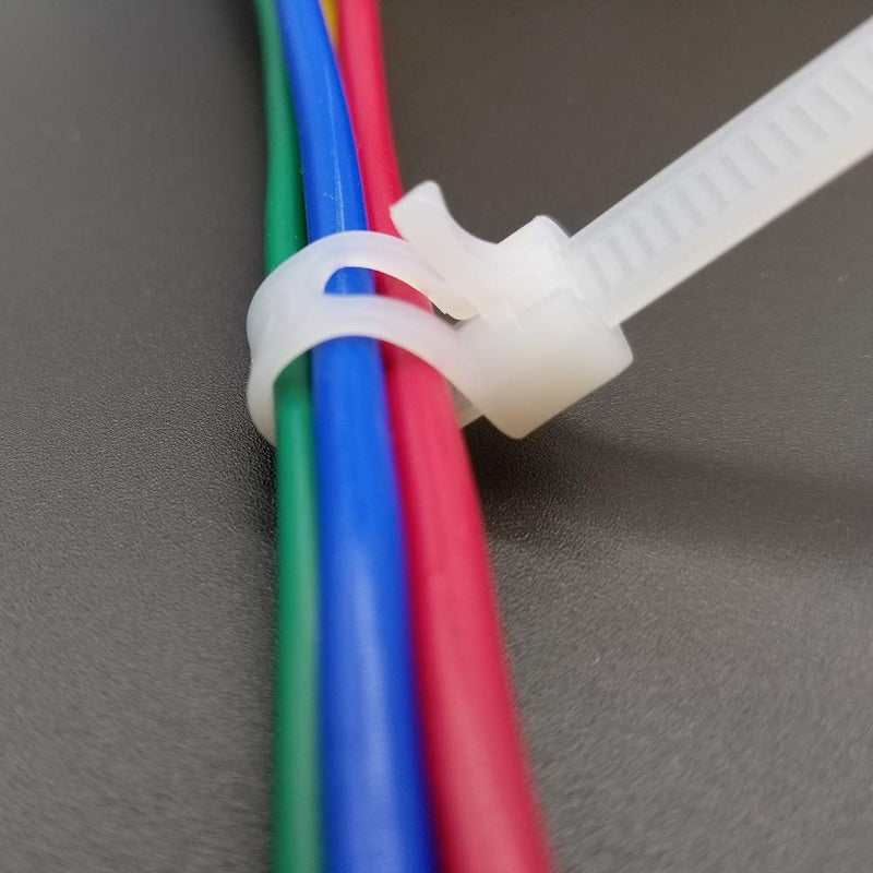  [AUSTRALIA] - Superun Releasable Zip Ties 8 Inch, 50 Lbs Tensile Strength Wire Ties (Reusable Cable Ties) Pack of 100 White