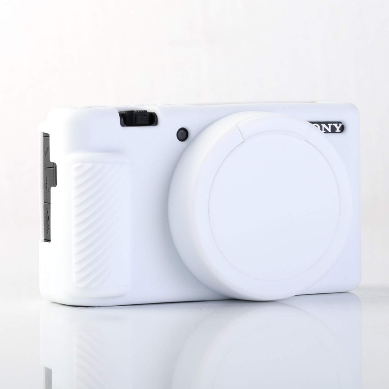  [AUSTRALIA] - Yisau Camera Case for Sony ZV-1, Sony ZV1 Camera Case Digital Camera Anti-Scratch Slim Fit Soft DSLR Camera Sleeve with ZV1 Screen Protector (White) White