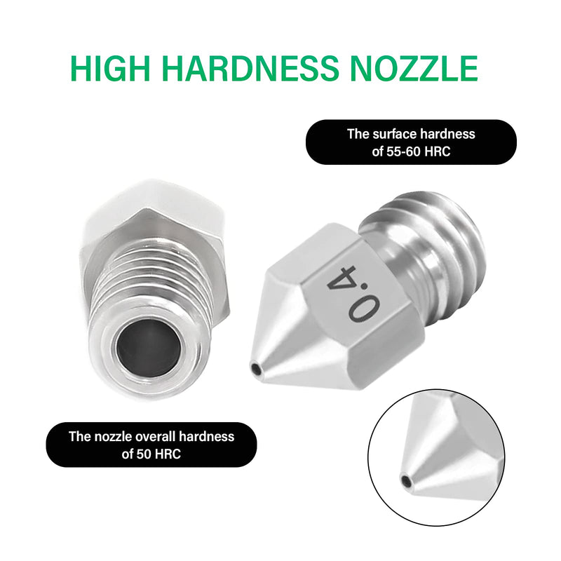  [AUSTRALIA] - 25PCS 3D Printer Extruder Nozzles Hardened Steel, Stainless Steel, Brass High Temperature Pointed Wear Resistant Nozzle 0.2 0.3 0.4 0.5 0.6 0.8 1.0 mm