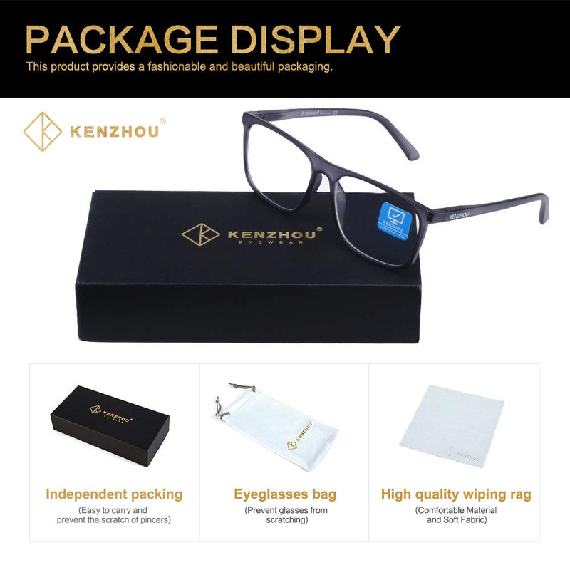 Blue Light Blocking Computer Gaming Glasses 2 Pack Anti Glare Eyestrain Men/Women Dark Blue&black - LeoForward Australia