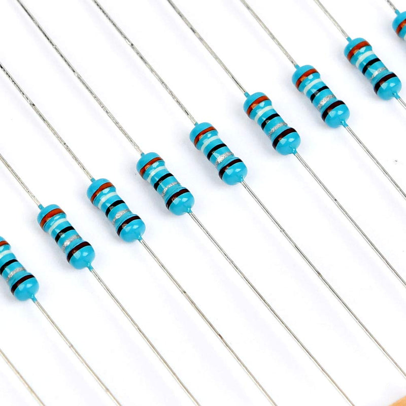  [AUSTRALIA] - BUYGOO 1280 pieces resistor assortment kit metal resistor assortment kit metal foil resistors kit 1 Ohm-10M Ohm 1/4W 64 values metal film resistors assortment for DIY projects experiments